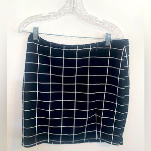 Shein Plaid Slit Skirt